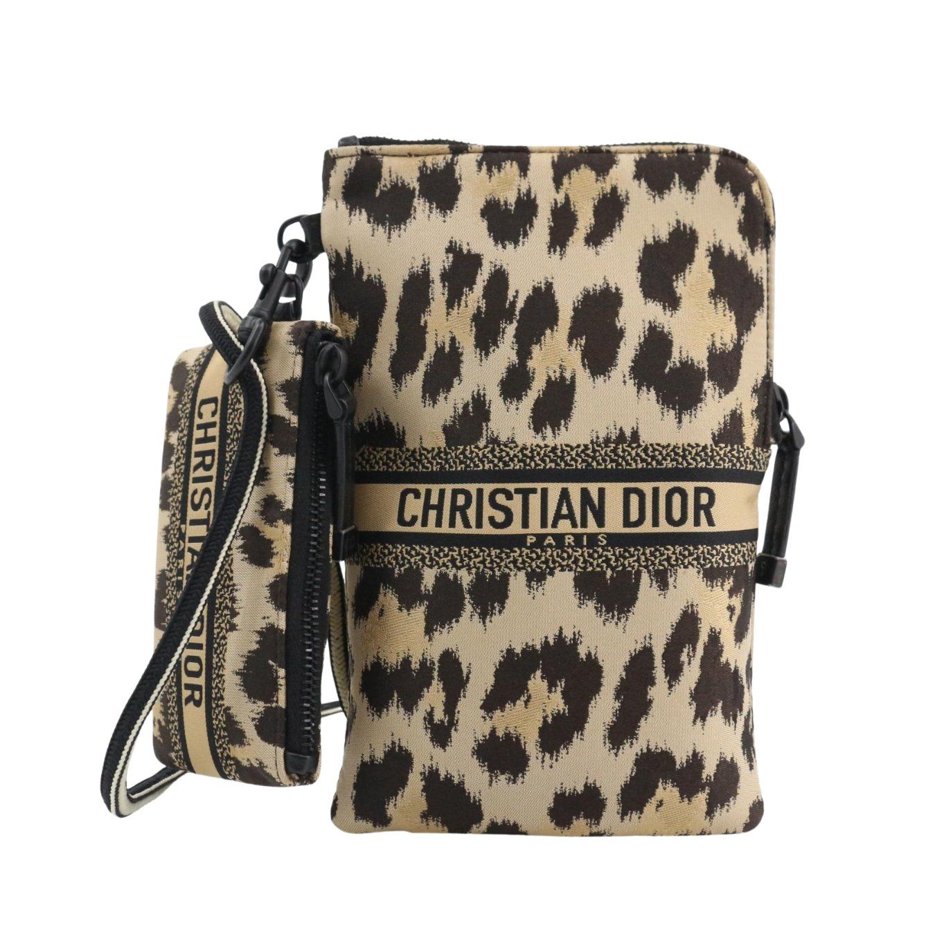Dior Borse da donna: Christian Dior Mizza Leopard Canvas Multifunctional Pouch – Usato da Zürich venduto da Liloubags 1
