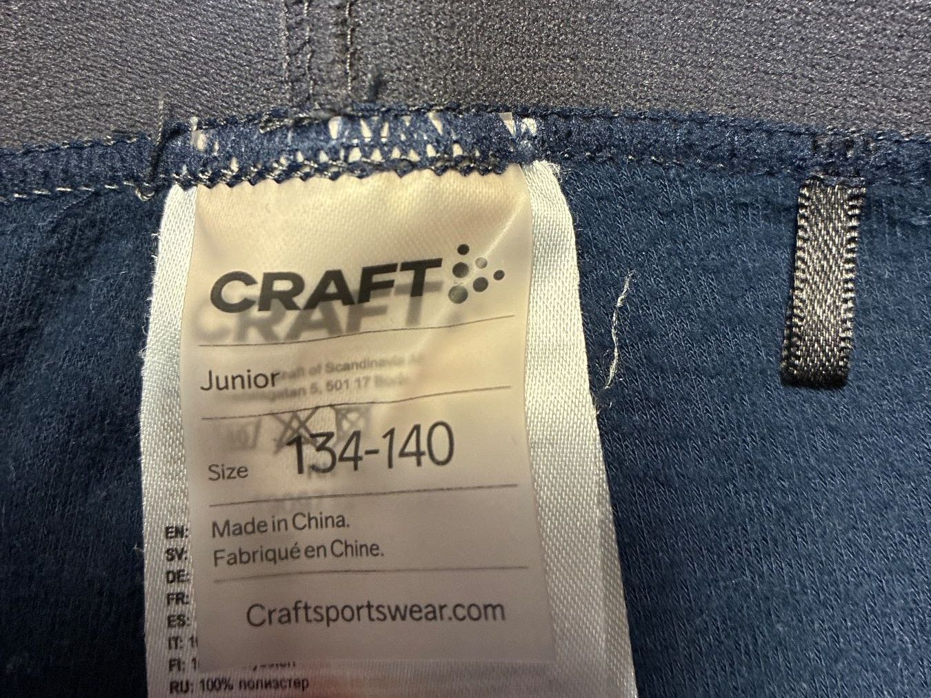 Biancheria intima: CRAFT Junior Thermohose Grösse 134-140 dunkelblau – Usato da Guntershausen venduto da Gloominati 1
