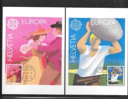 2 Maximumkarten Serie 654-655 Europamarken Orts-ET 4.5.1981