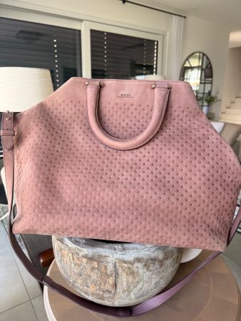 Original BALLY Luxus Handtasche aus Nubukleder