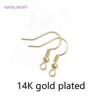 Ohrbügel für Ohrringe mit Kugel – Farbe 14K Gold (10 Stk.)