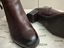 Ecco Lederstiefeletten, Bordeaux, Gr. 39 - Herbstchic!