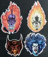 MARVEL GHOST RIDER PAPER CUTOUT SET OF 4