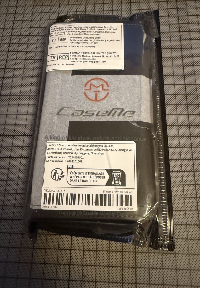 Apple Cover & Protezioni schermo: CaseMe Apple iPhone 17 Pro Max Leder Case – Nuovo (secondo la descrizione) da Nussbaumen AG venduto da olitech5415 3