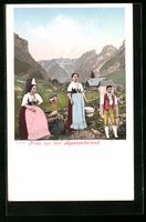 Bauern aus dem Appenzellerland in Tracht