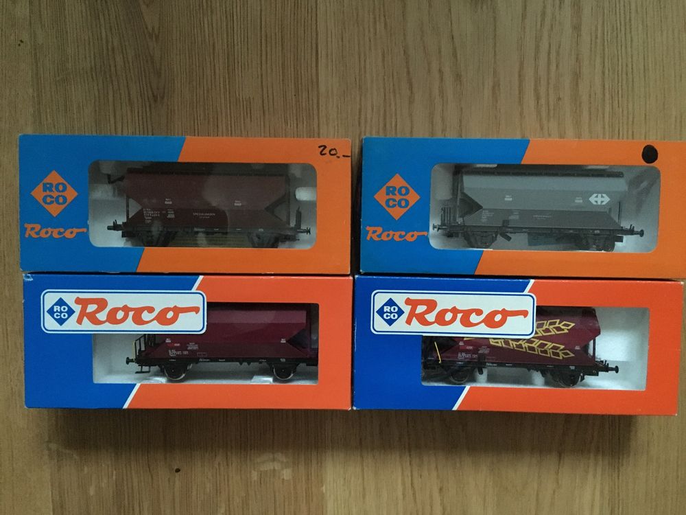 Roco - Set mit 4 verschiedenen Silowagen SBB (Neu (gemäss Beschreibung ...