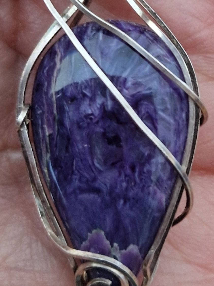 Ciondoli: Splendide CHAROITE en Pendentif, lithothérapie – Nuovo (secondo la descrizione) da SAXON venduto da Mariposita1428 3