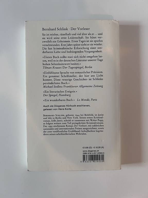 Livres: Der Vorleser – D'occasion à Solothurn par laau1997 1
