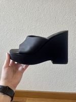 Zara Black Platform Mules- Size 39