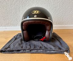 Vintage Jethelm 70's – Grösse S – Schwarz glänzend