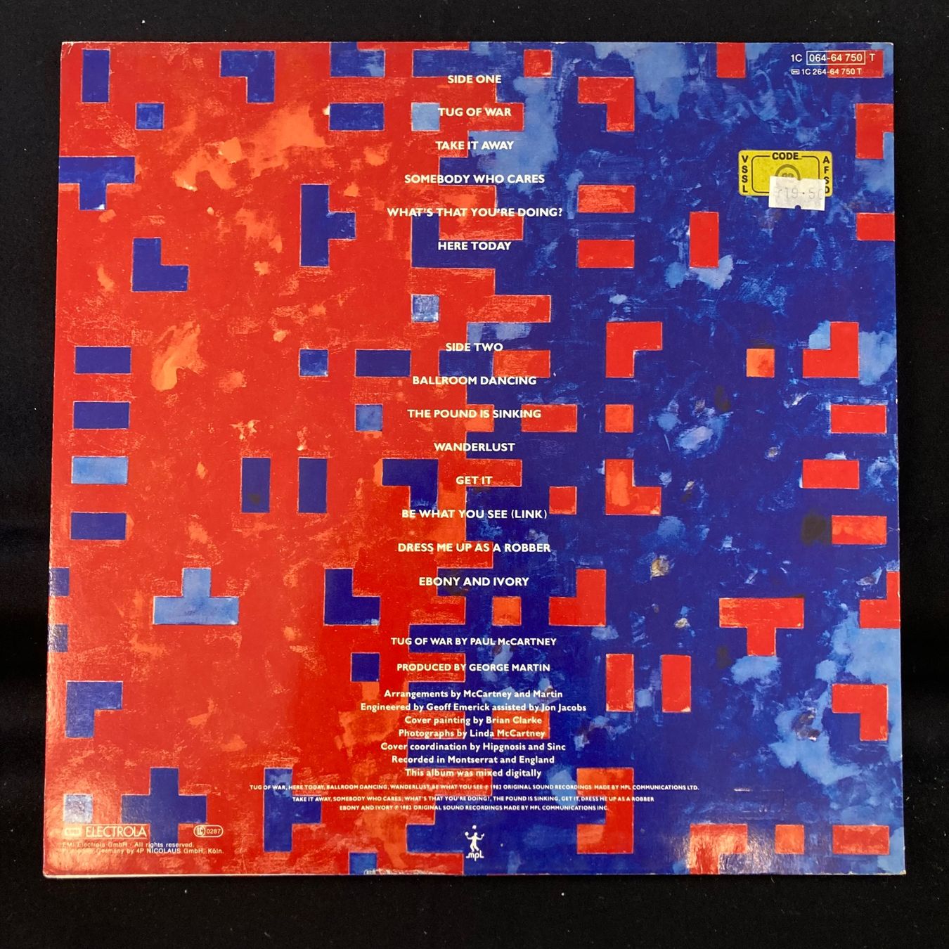 Schallplatten: Paul McCartney / Tug Of War – Gebraucht aus St.Gallen von Out-take 1
