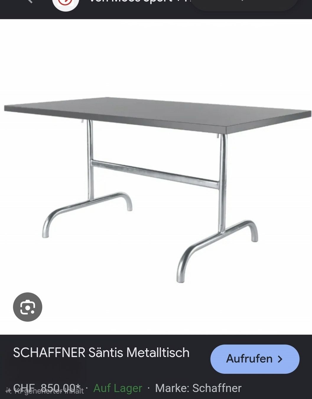 Schaffner Tavoli: Schaffner Gartentisch Säntis, 165x90cm – Usato da Bern venduto da sel_dy2z 2