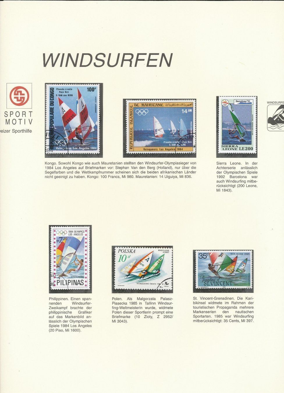 Tutti i francobolli: Schweizer Sporthilfe Briefmarken Band 2 – Nuovo e nell'imballaggio originale da Neuenegg venduto da muenzenweber-ch 9