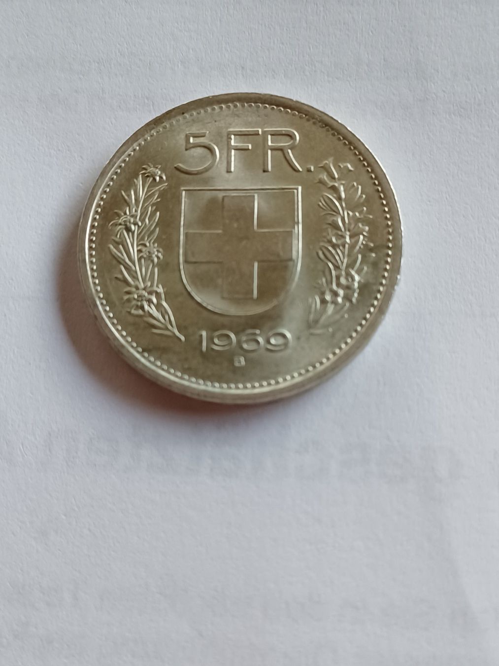 Alle Münzen: Fünf Franken, Schweiz, 1969 in Silber – Gebraucht aus Villmergen von gsell42 1