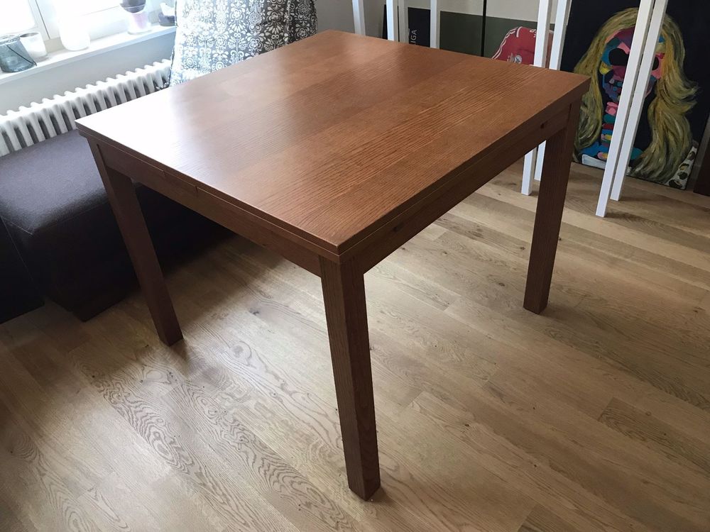 Ikea Bjursta Ausziehtisch braun 90x90 Kaufen auf Ricardo