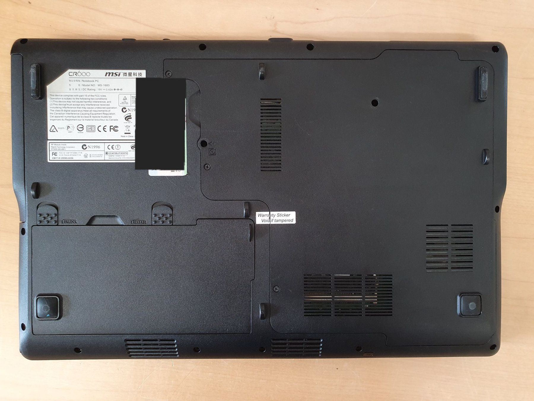 MSI Notebooks: MSI CR600, Akku defekt, mit Netzteil – Gebraucht aus Elgg von computerbrocki 2