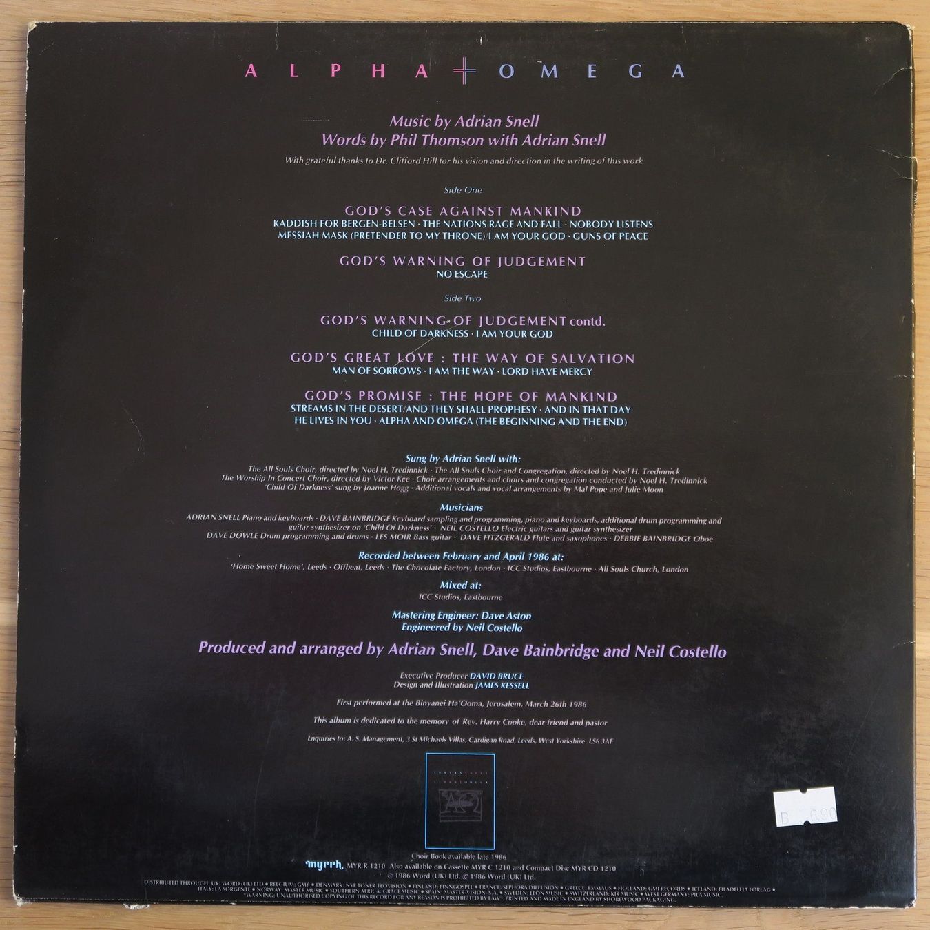 Dischi in vinile: LP Adrian Snell - Alpha & Omega – Usato da Küttigen venduto da Jupiterfred 1