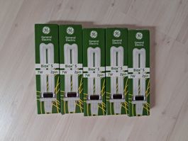 5 X STECKSOCKEL LAMPE 7 WATT 2 PIN