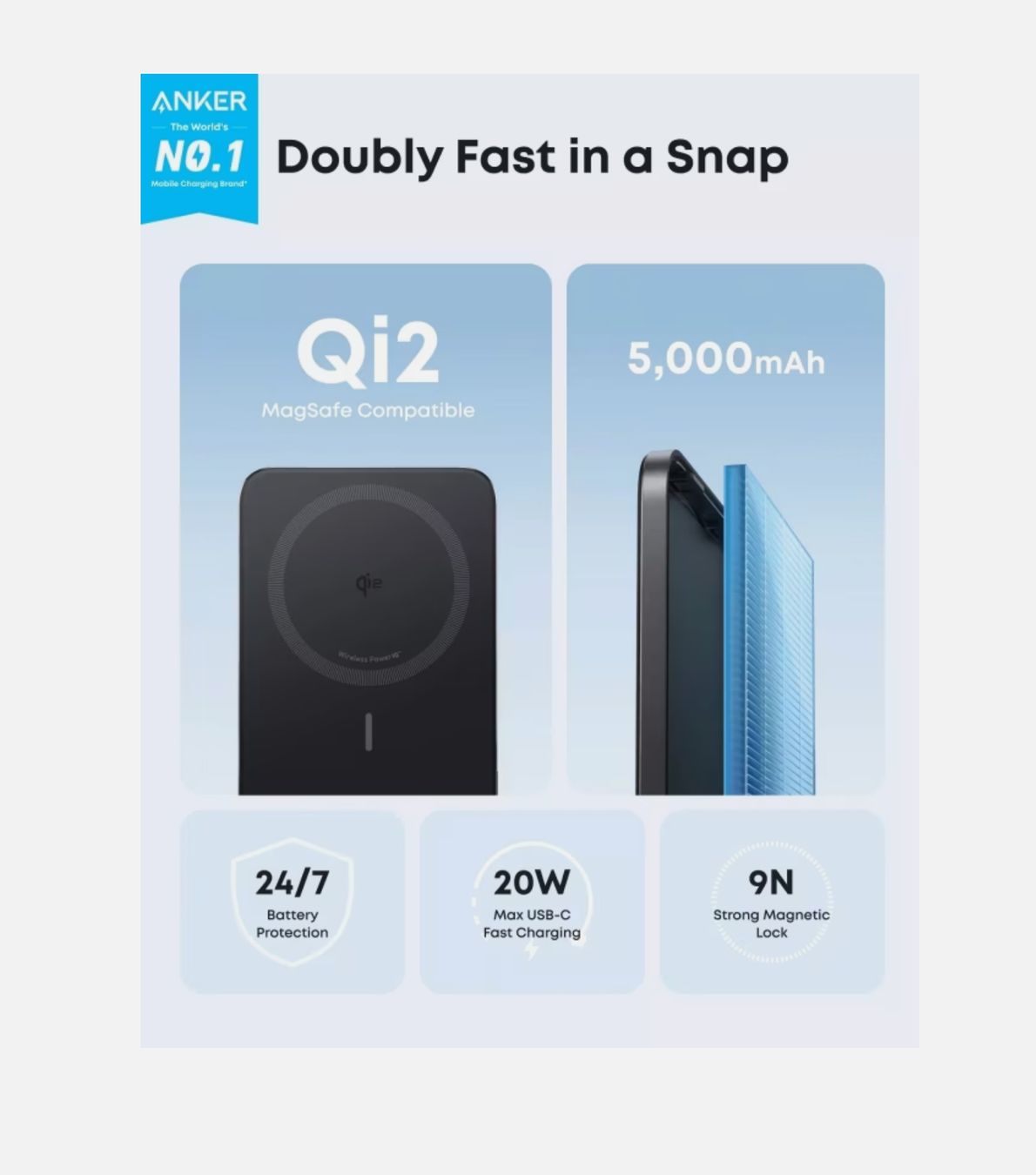 Batterie: Anker Nano MagGo Ultra Slim  – Nuovo e nell'imballaggio originale da Winterthur venduto da Pcline1 6