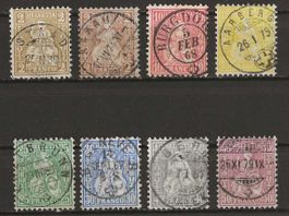 1867 - 74 : Sitz. Helvetia Nr. 37  - 43 + 37a : KP 690.--