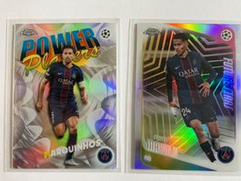 Topps Chrome Fussballkarten PSG 2 Stk.