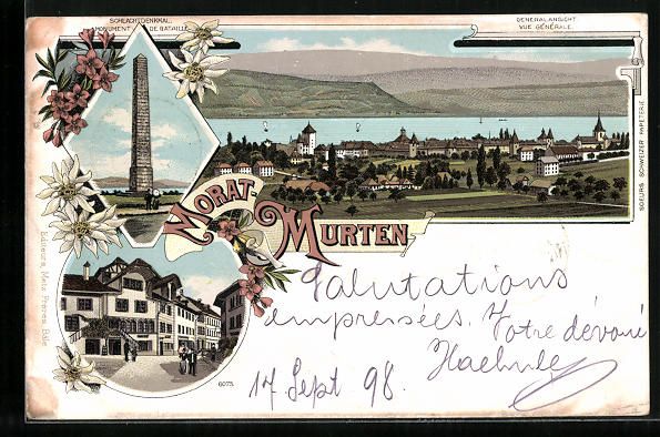 Cartes postales: Litho Morat-Murten, Gesamtansicht, Schla – D'occasion à Berlin par bartko-reher