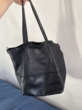 La Garçonne Leder Shopper Tasche Schwarz - Perfekt für den S