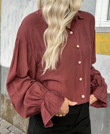 Chic camicia di viscosa con lino-tg M/L-nuovo
