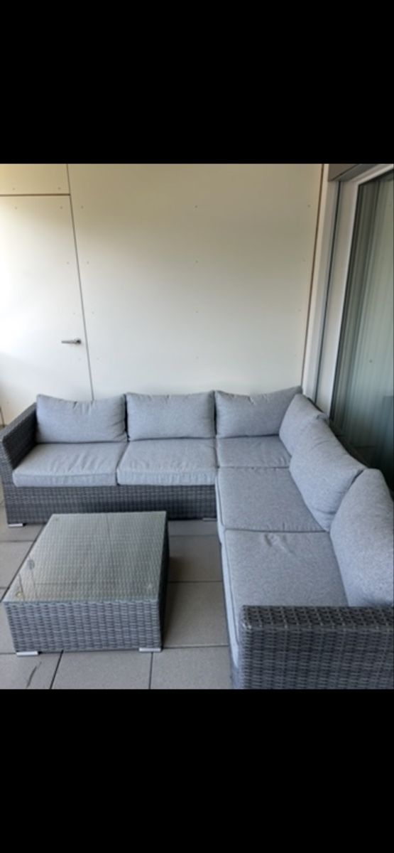 Poltrone: Gartenlounge Set ACA Rattan grau 4 Teile Tisch Sofa Eckteil – Usato da Buchs AG venduto da ilhan01 1