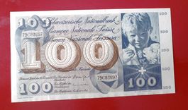 100 Fr Schweizer Noten wenig gebraucht 10. Febr.1971