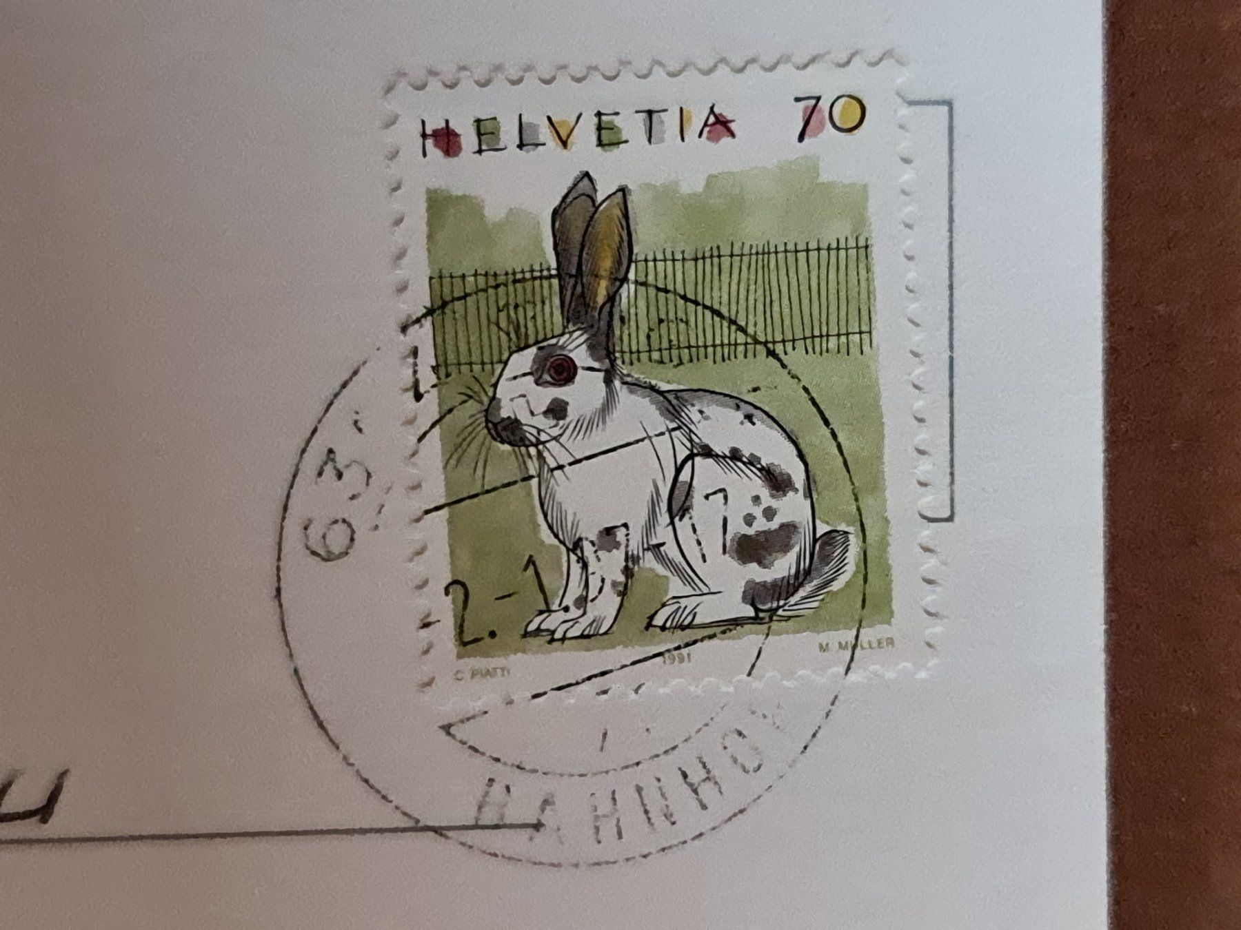 Cartoline postali: Ansichtskarte Hirsche Dussnang Kurhaus 1997 – Usato da Dintikon venduto da Vexi 1