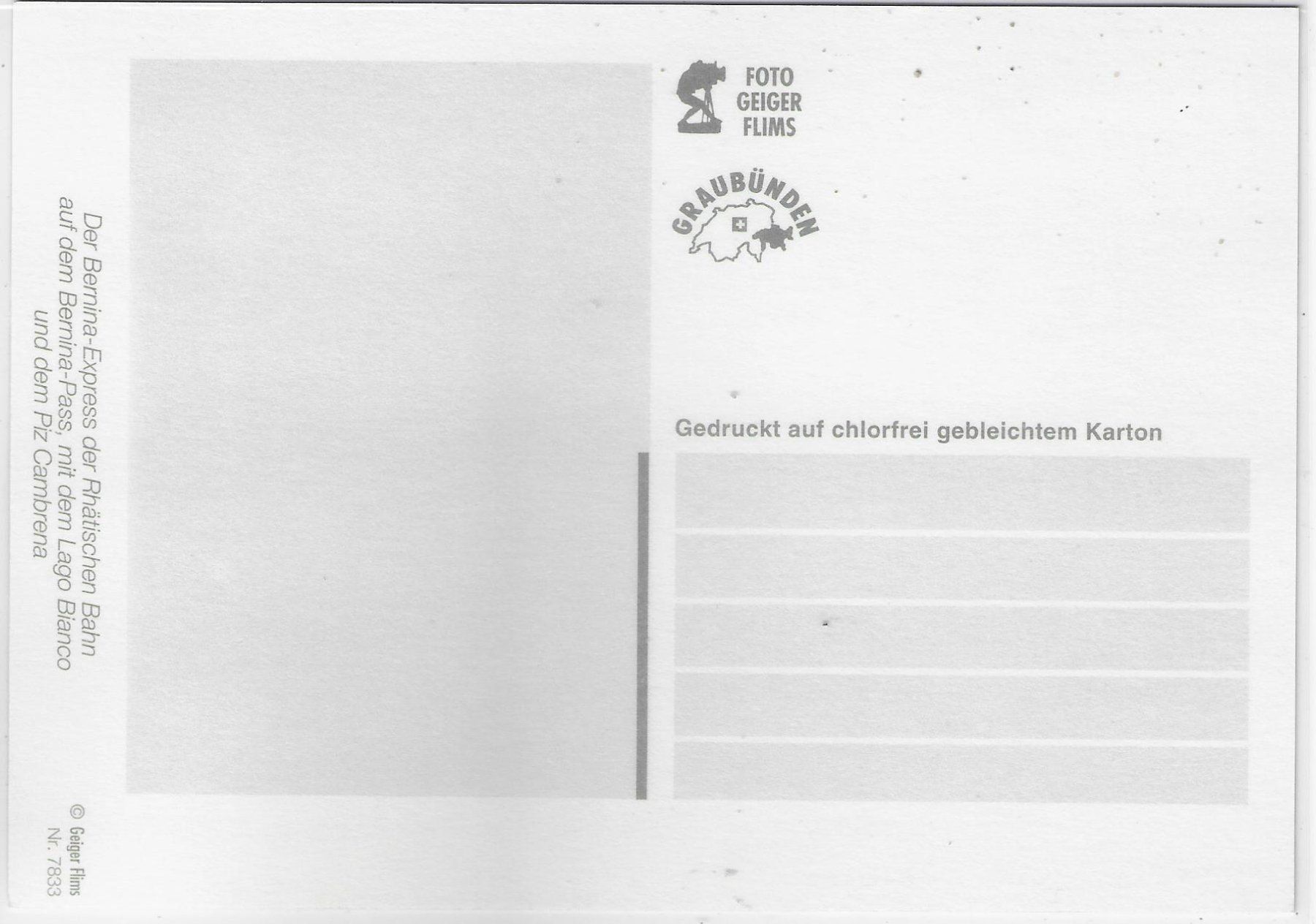 Cartoline postali: Bernina Express auf dem Bernina Pass – Usato da Ettingen venduto da Kartenplanet 1