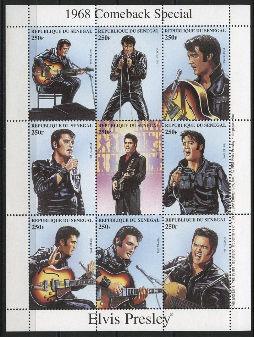 Tutti i francobolli: ELVIS, KLEINBOGEN VON SENEGAL 1999, POSTFRISCH – Nuovo (secondo la descrizione) da Wetzikon ZH venduto da Philimpex