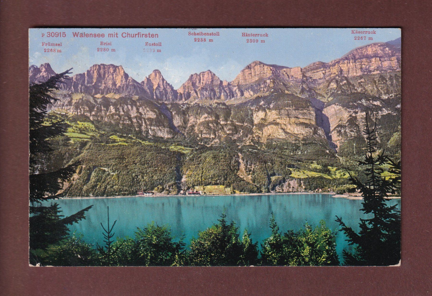 Cartes postales: WALENSEE - Churfirsten - 1916 – D'occasion à Pully par nicecards-shop