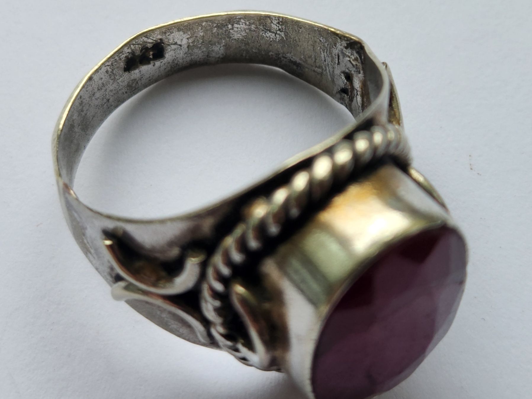 Anelli: Vintage Silberring 925 mit echtem Rubin, Ringgrösse 62 8g – Usato da St. Gallen venduto da GIULESGG 6