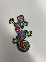 Gecko Blätz zum Aufnähen Aufnäher, Aufbügler NEU