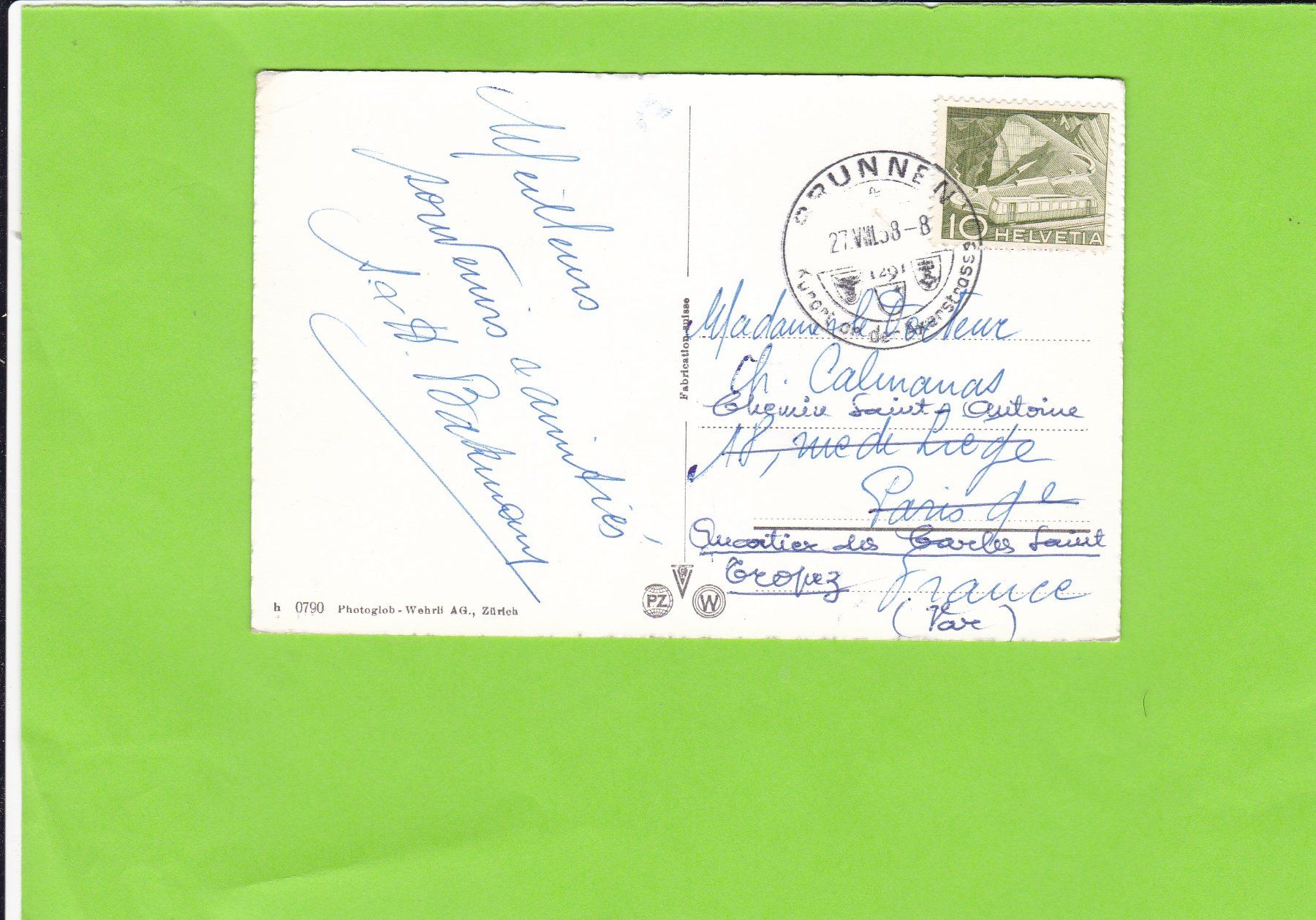 Cartoline postali: Axenstrasse – Usato da St. Peterzell venduto da neckertal 1
