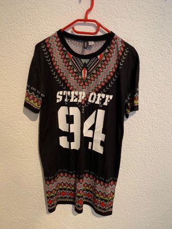 H&M Kleid Shirt schwarz bunt Gr. M