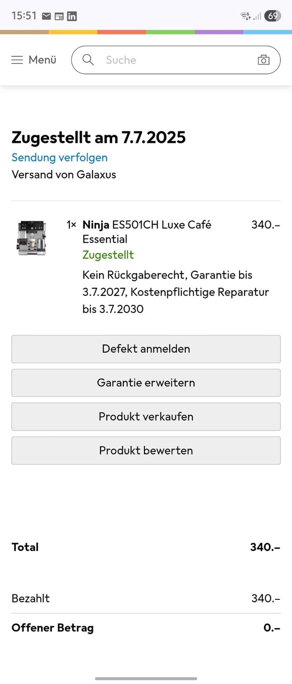 Macchine per caffè & Macchine per espresso: Ninja ES501CH Luxe Café Essential - Wenig gebraucht! – Usato da Brüttisellen venduto da Miralaurea 2