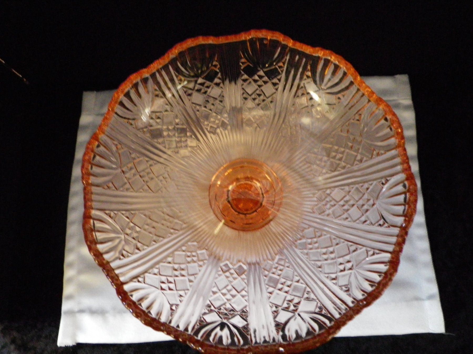 Bicchieri: Rosarote Glas-Fuss-Schale – Usato da Reinach BL venduto da Annodomini 2