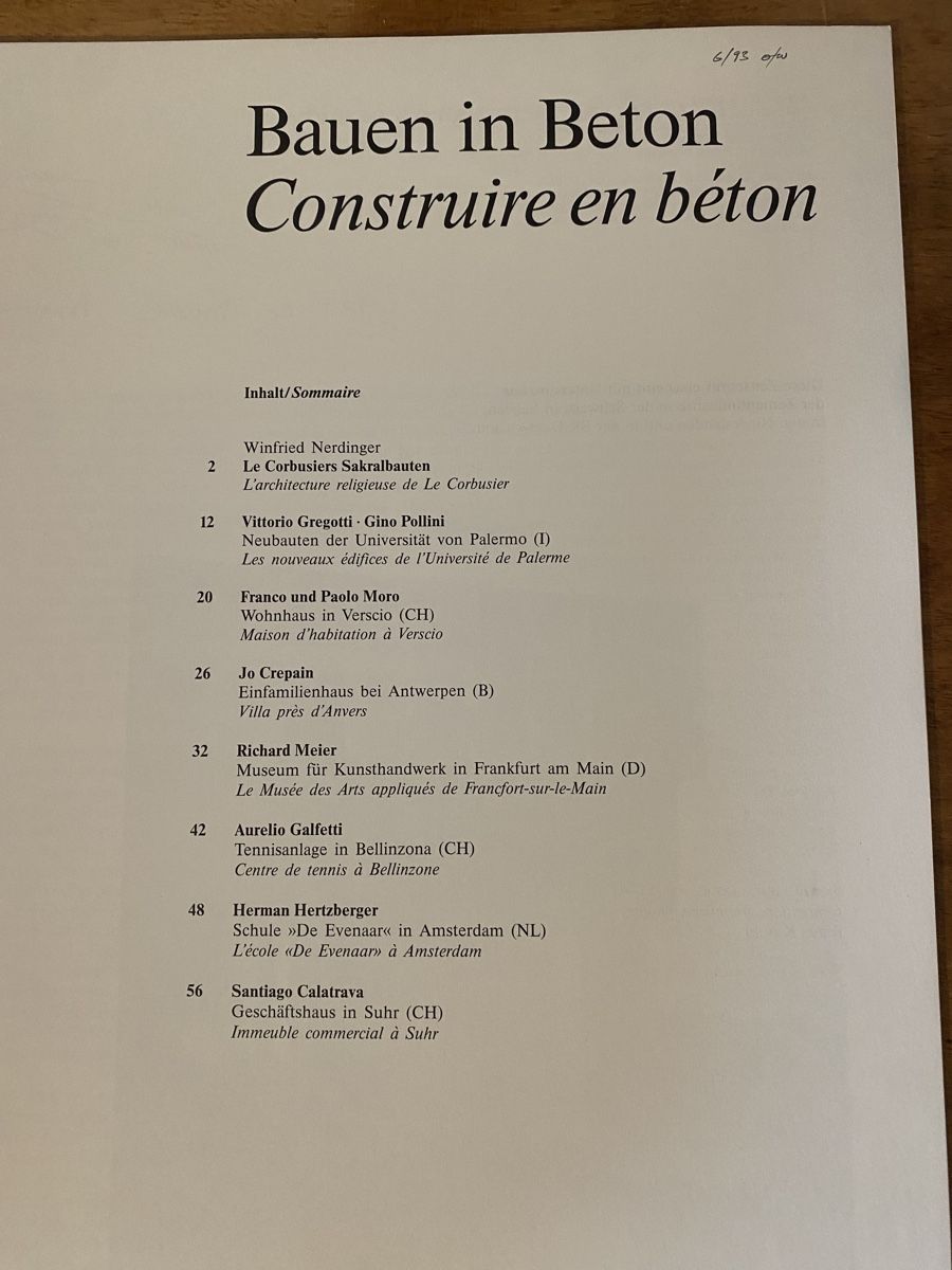 Libri: Bauen in Beton 1988 – Usato da Zürich venduto da WWehrle 1