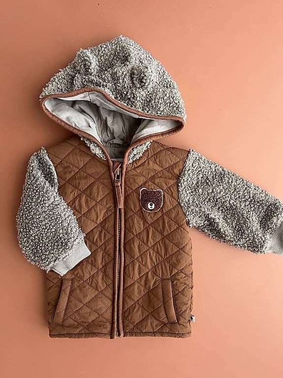 Giacche & Cappotti: Feetje Übergangsjacke 74 Braun Teddy Polyester – Usato da Cham venduto da nininanana