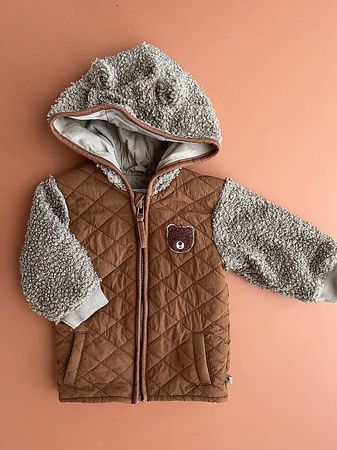Feetje Übergangsjacke 74 Braun Teddy Polyester
