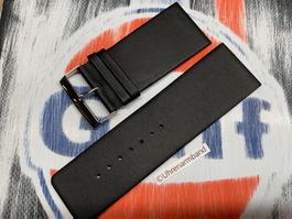 38mm Uhrenarmband,  Leder schwarz, Uhrenband