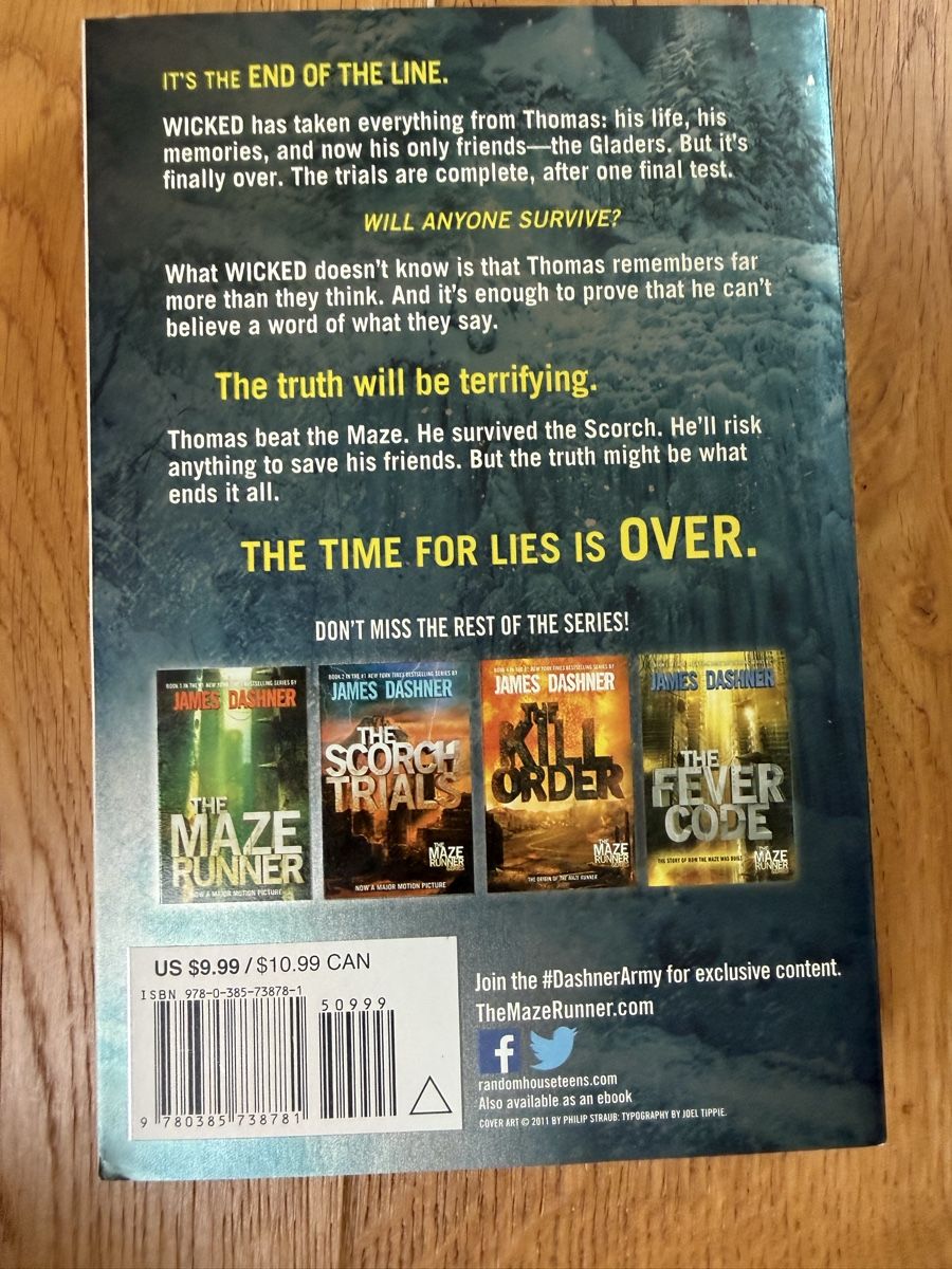 Libri: The Maze Runner Series, von James Dashner – Usato da Zürich venduto da turicum2008 4