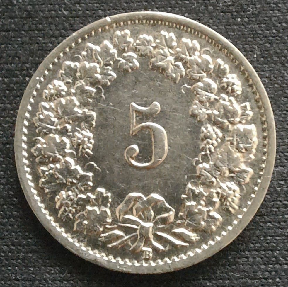Tutti le monete: 5 Rp.  1939 fast unz. – Nuovo (secondo la descrizione) da Zürich venduto da Limmatufer 1