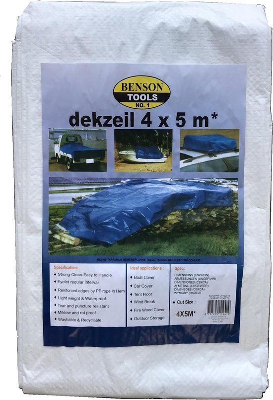 Altro: Gewebeplane /Abdeck-Plane Grösse: 4m x 5m Farbe: weiss 100gr – Nuovo e nell'imballaggio originale da St. Gallen venduto da schnaeppchen-preise