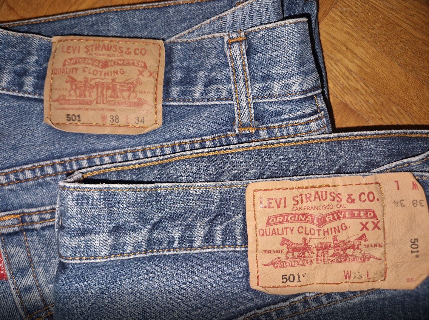 Levi's Jeans: 2x Levi's 501 Original Button Fly – Gr. 38/34 – Usato da Au SG venduto da jes_bj6k 1