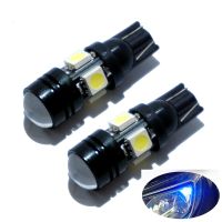 2x LED T10 W5W  (SMD+COB) Blau