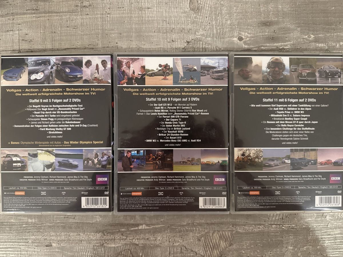 Tutti i DVDs: TopGear Staffel 9-11 DVD Deutsch – Usato da Rickenbach SO venduto da roufi2 1
